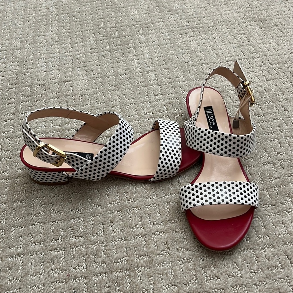 Polka Dot Leather Sandals - do not have